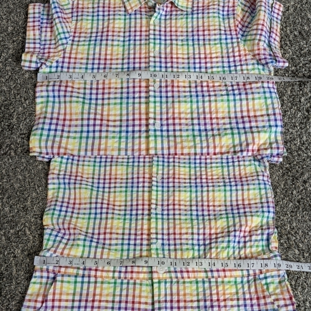 Target Pastel Rainbow Plaid Short-Sleeve Romper - Picture 7 of 9